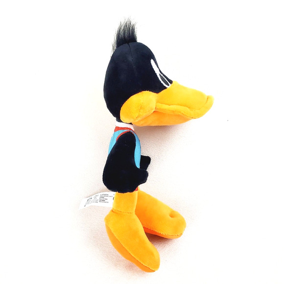 Space Jam Tune Squad Daffey Duck Plush Boy's 11" Black/Orange Toy Stuffed Animal - Picture 3 of 7